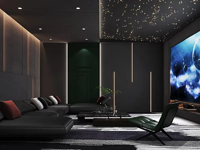 Modern Video Room Video Hall Audio-visual Room 3d model