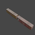 Rusted Functional Freight Train Car with Cargo Storage and Metal Frames
