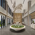 Modern Luxury Sales Office Interior With Real Estate Sand Table And Large Floor Windows