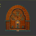 Vintage Wooden Gate With Arched Top And Ornate Crafted Decorative Details