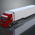 Red Cab White Trailer Commercial Truck Exterior Design And Features