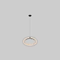 Modern Two Tiered Ring Pendant Light with Textured Surface and Soft Warm Light 3d model