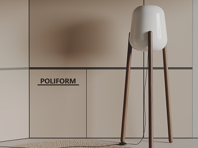 poliform floor lamp solid wood floor lamp corner lamp dining floor lamp 3d model