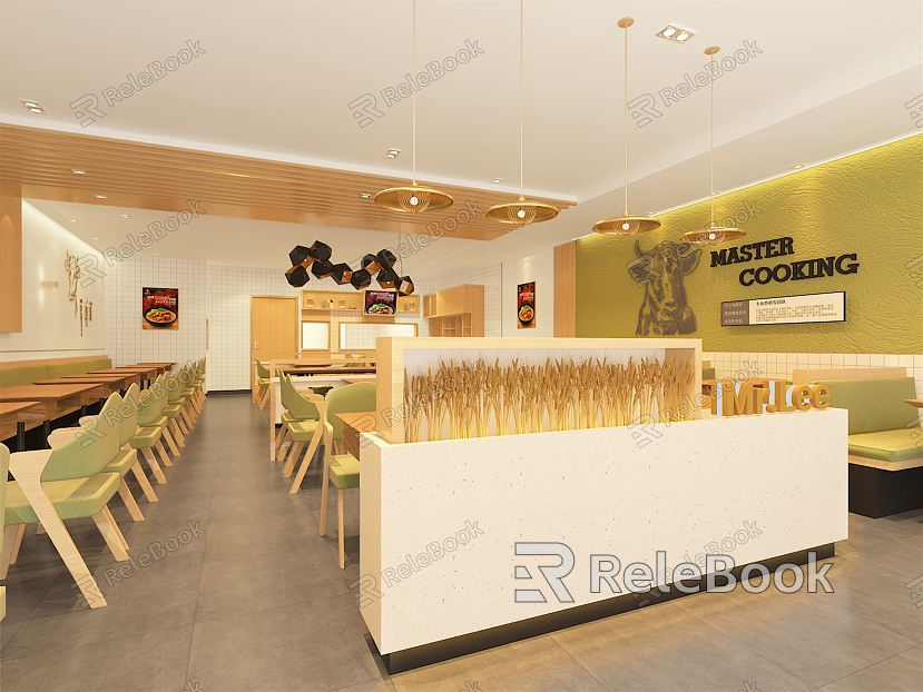 Modern Restaurant Catering Storefront model