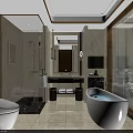 Hotel Guest Room Interior With Twin Beds Large Window Scenic View And Modern Decor