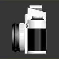 Canon Vintage Electronic Camera Features Classic Body And Retro Lens Design