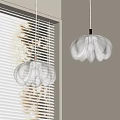 Cream wind small chandelier 3d model