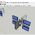 Detailed Curtain Wall Construction With Metal Frame Glass Panels And Insulation Layers