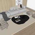 Modern Sofa Coffee Table Combination Sofa Coffee Table 3d model