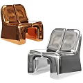 Sleek Modern Light Green Leisure Chair With Glossy Surface And Streamlined Design