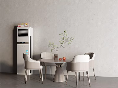 Dining table round table air conditioning floor air conditioning 3d model