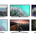 Modern Flat Screen TVs With Sleek Design And Vibrant Natural Scenery Displays