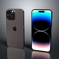 Apple iPhone with Rear Camera Setup Front Lit Screen and Color Gradient Display Design 3d model