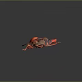 Vibrant Red Beetle With Transparent Red Wings On Dark Background