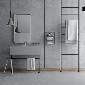 Industrial LOFT sink basin cabinet 3d model