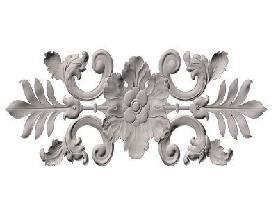 European-style building materials carved flowers YH0002 3d model