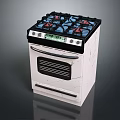 Modern Kitchen Appliance Gas Stove With Oven Digital Display And Multiple Burners