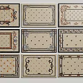 Decorative Floor Tiles With Various Patterns And Ornate Borders In Different Styles 3d model