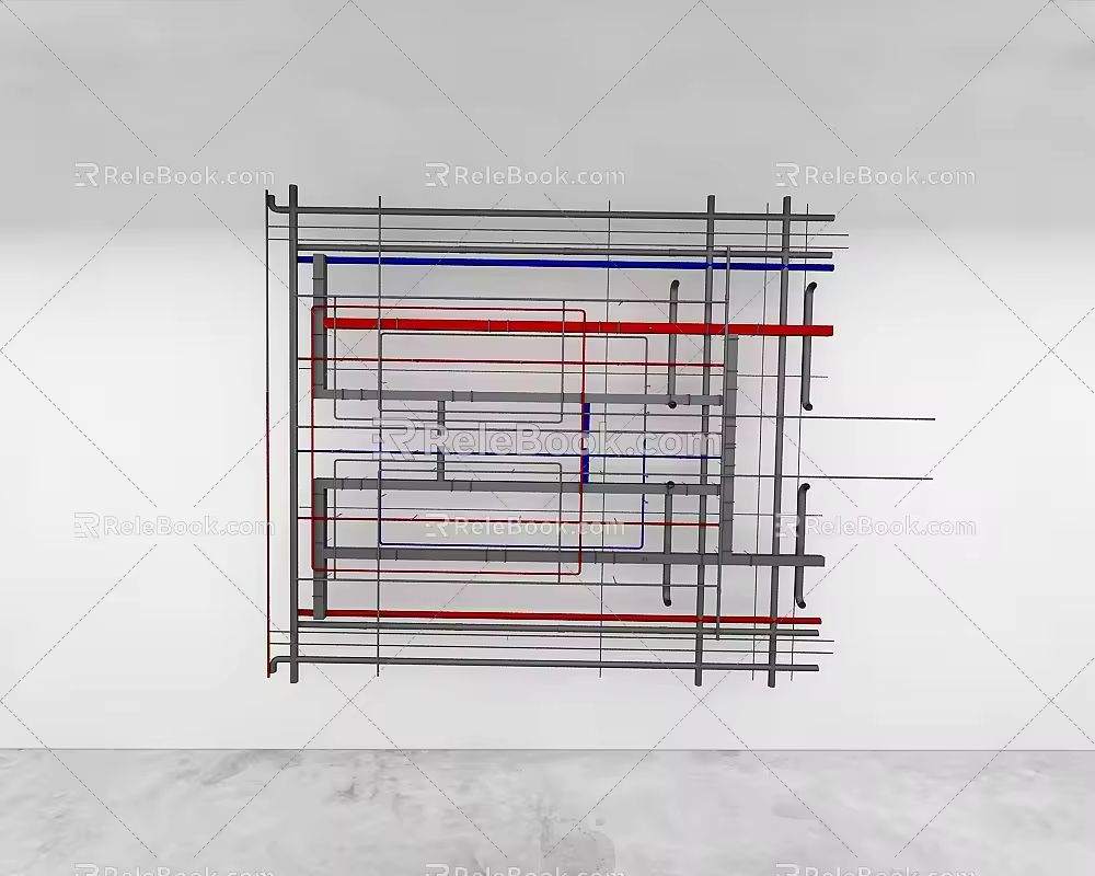 Pipe network 3d model