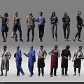 Diverse Group of People With Various Professions Different Attires And Poses