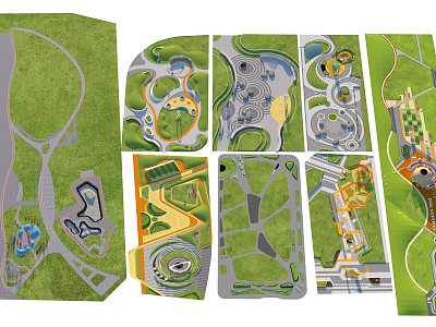 Style Park Landscape Topographic Map model