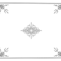 Elegant White Wall Decor With Intricate Relief Patterns And Corner Ornamental Borders 3d model