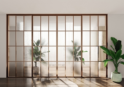 Modern partition glass partition 3d model