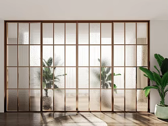 Modern partition glass partition 3d model