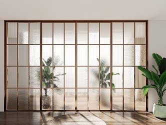 Modern partition glass partition 3d model