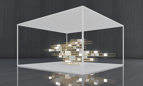 Light Luxury City Sculpture 3d model