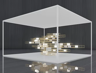 Light Luxury City Sculpture 3d model