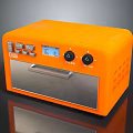 Modern Orange Display Shelf With Metal Frame For Retail Product Showcase Storage