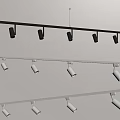Black And White Track Lights With Spotlights And Downlights For Modern Home Interior Lighting