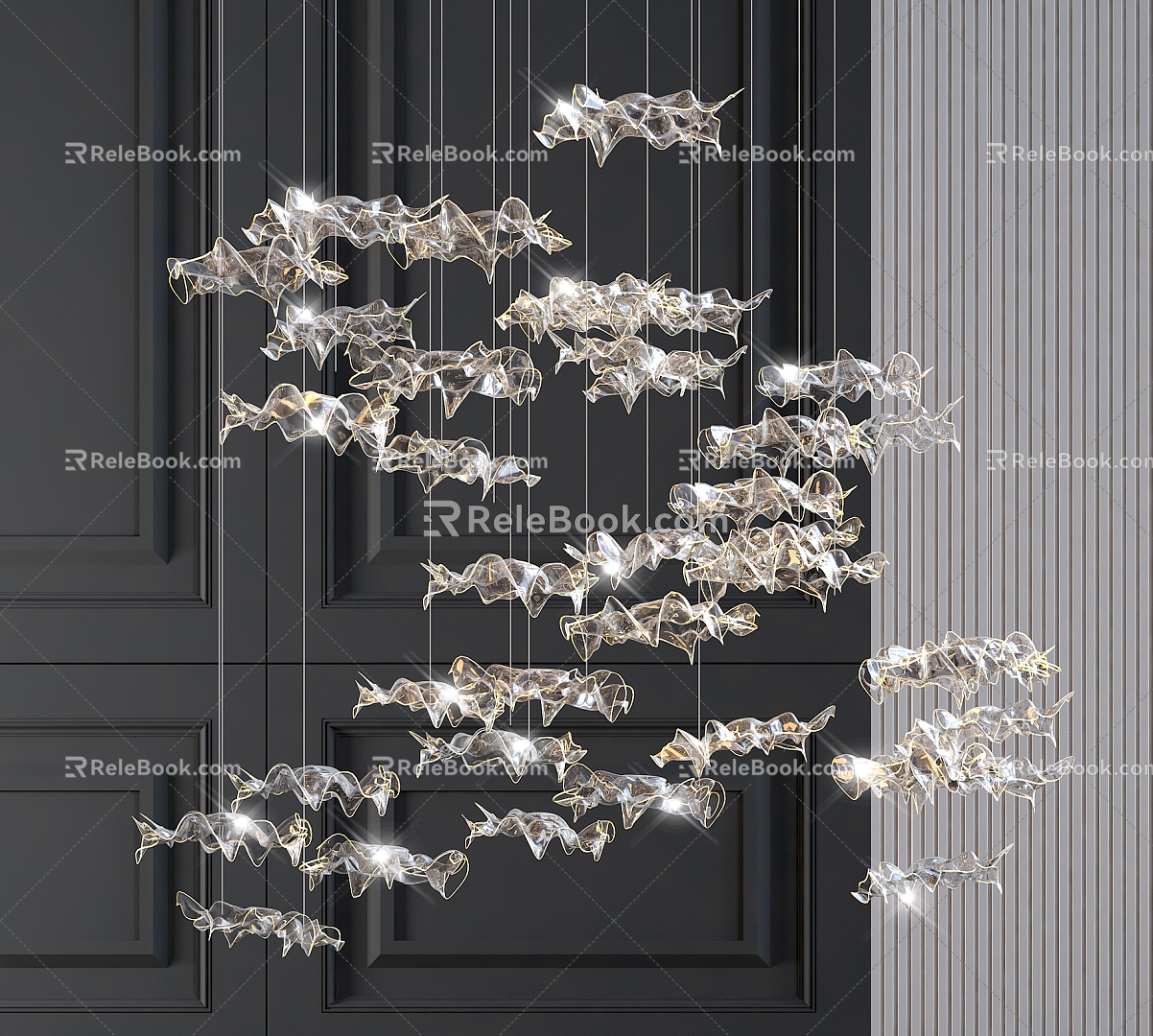 Modern Crystal Chandelier Decorative Crystal Chandelier 3d model