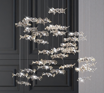 Modern Crystal Chandelier Decorative Crystal Chandelier 3d model