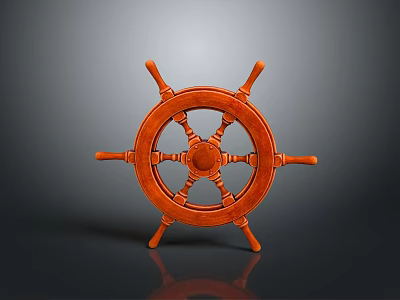 rudder wheel rudder steering wheel marine rudder ship rudder ship steering wheel game item 3d model