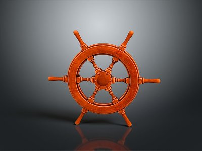 rudder wheel rudder steering wheel marine rudder ship rudder ship steering wheel game item 3d model