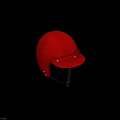 Shiny Red Helmet Protective Headgear For Sports With Adjustable Strap Smooth Surface