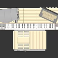 Lego Building Blocks Musical Keyboard With Black White Keys Stand And Lower Speaker Box