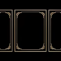 Elegant Decorative Lines Frames With Gold Floral Patterns And Classic Border Design 3d model