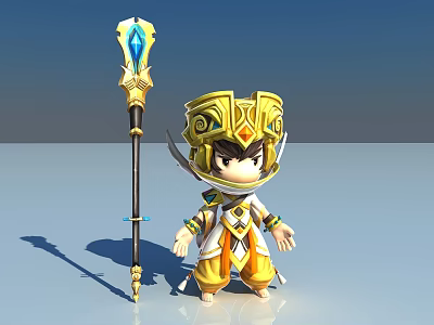 Cartoon Liu table doll 3d model