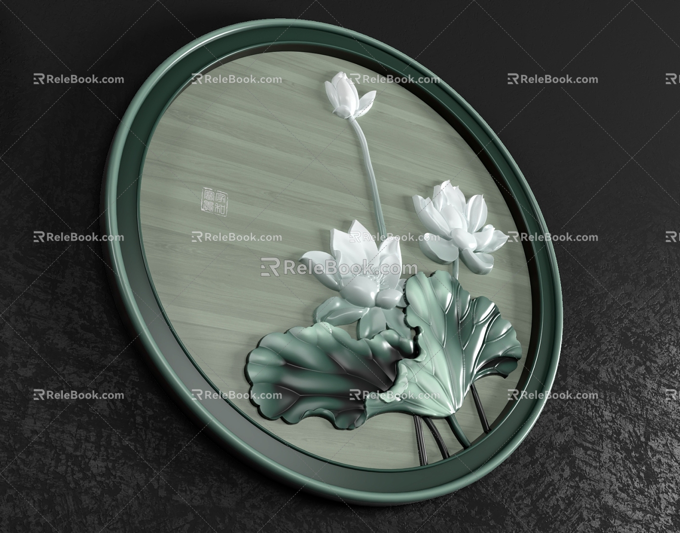 New Chinese Decorative Painting Lotus Lotus Set Painting Combination 3d model