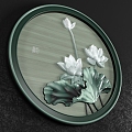 New Chinese Decorative Painting Lotus Lotus Set Painting Combination 3d model