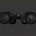 Modern Binoculars With Leather Cover And Metal Parts For Outdoor Use