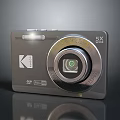 Compact Digital Camera With 5X Optical Zoom Lens And Sleek Metallic Finish Design