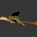 Orange Pterosaur 3D Animated Character With Wings Long Tail And Beak Details