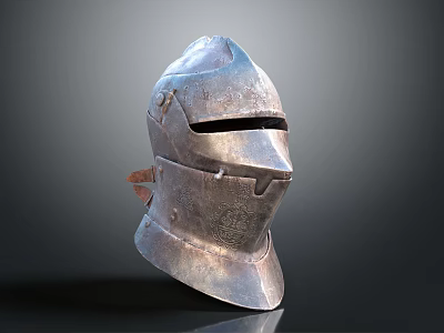 Medieval Metal Helmet With Vintage Design Antique Armor And Historical Warrior Details 3d model