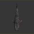 Detailed Whale Shark 3D Rendering With Spotted Skin Pattern And Lifelike Underwater Creature Features