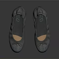 Women's Light Gray Flat Shoes With Bow Decoration And Simple Style