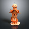 Traditional Tower Structure With Multi Level Design Dome Roof Ornate Balconies And Windows